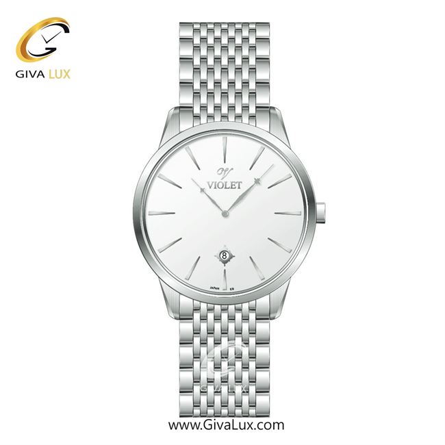 ساعت مچی اورجینال مردانه ویولت VIOLET نقره ای | نقره ای| سفید| کد رفرنس 0551